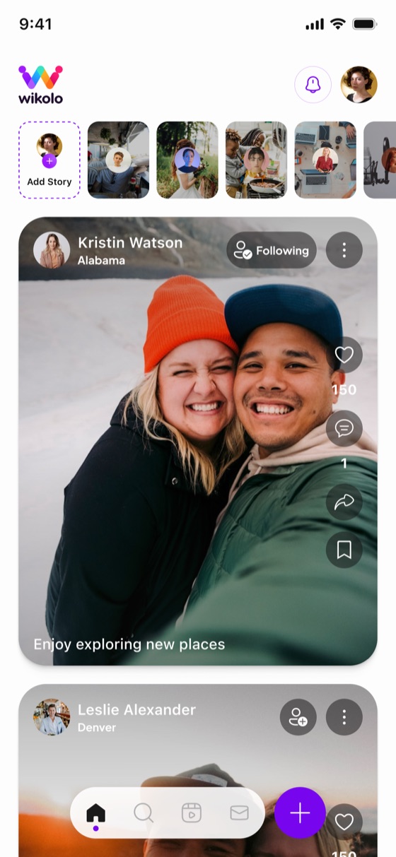 Wikolo social feed